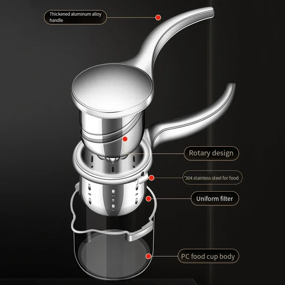 JuiceEase™ Stainless Steel Hand Press Juicer